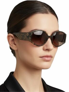 VTG Christian Dior Sunglasses 2603A 50 57-17 Baroque Gold Filigree Germany Optyl